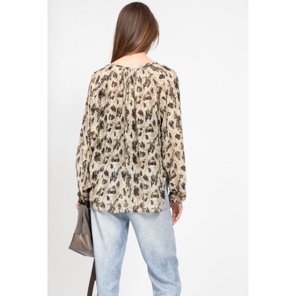 Rag & Bone Yuni Printed Blouse in Green - Picture 4 of 9